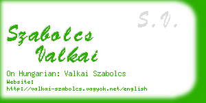 szabolcs valkai business card